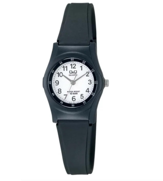 Q&Q VQ05J003Y Plastik Su Geçirmez Rakamlı Siyah Renk Küçük Kadın Kol Saati