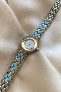 Q&Q Özel Yılan Tasarım Çelik Kordon Küçük Vintage Kadın Kol Saati