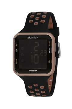 Jaga Unisex Bronz Siyah Renk Dijital Kol Saati