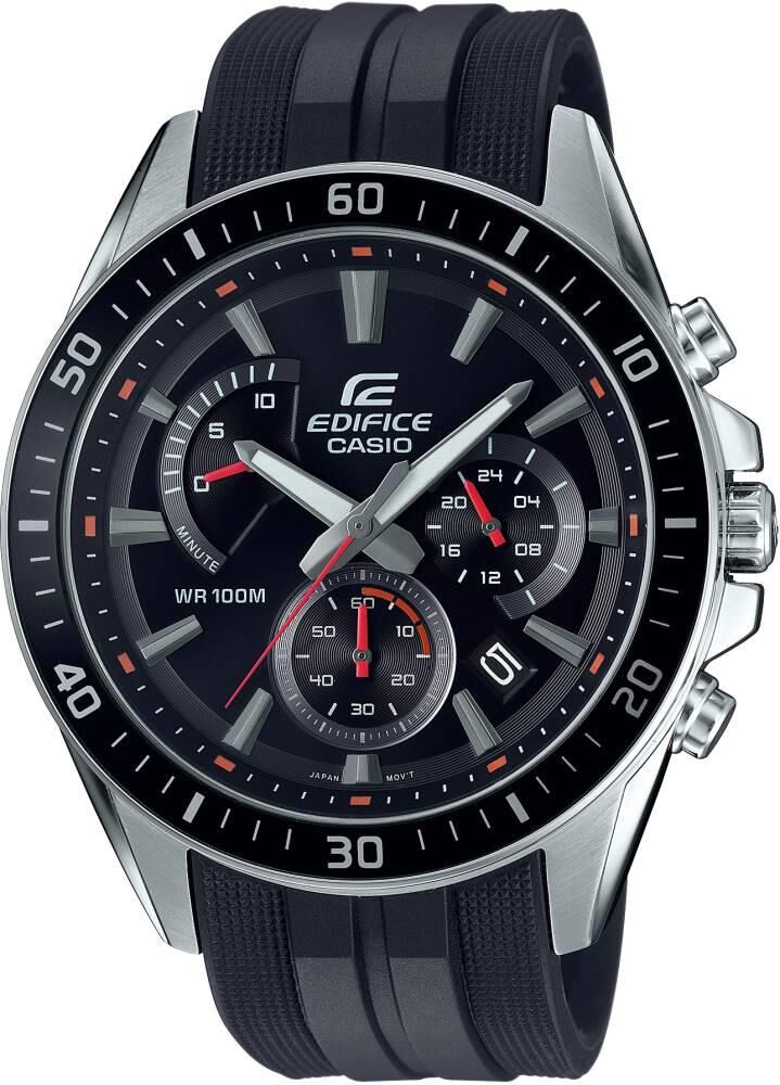 Casio Edifice EFR-552P Orijinal Siyah Silikon Saat Kordonu Kayışı