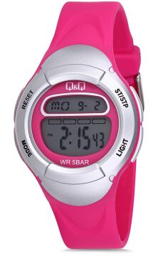 Q&Q Su Geçirmez Dijital Pembe Kız Çocuk Kol Saati 842340
