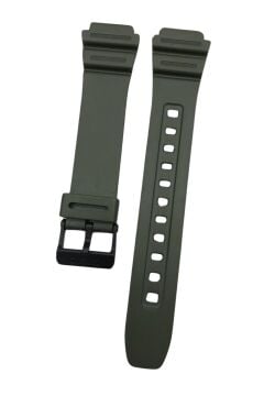 Casio W-216H F-108WH Haki Yeşil Orijinal Silikon Siyah Saat Kordonu