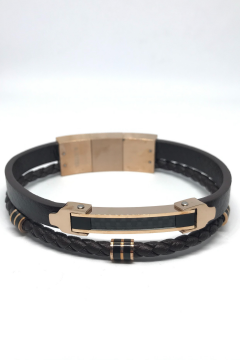 Daniel Klein Kahverengi Hakiki Deri Erkek Bileklik Çelik Klips