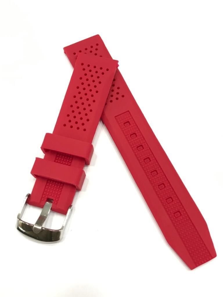 20 mm Renkli Silikon Yumuşak Saat Kordonu Kayışı 20 mm x 18 mm