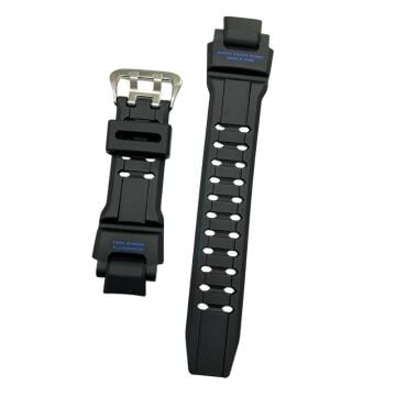 Casio G-Shock GA-1100 GA-1000 Siyah Orijinal Silikon Saat Kordonu - Mavi Yazılı