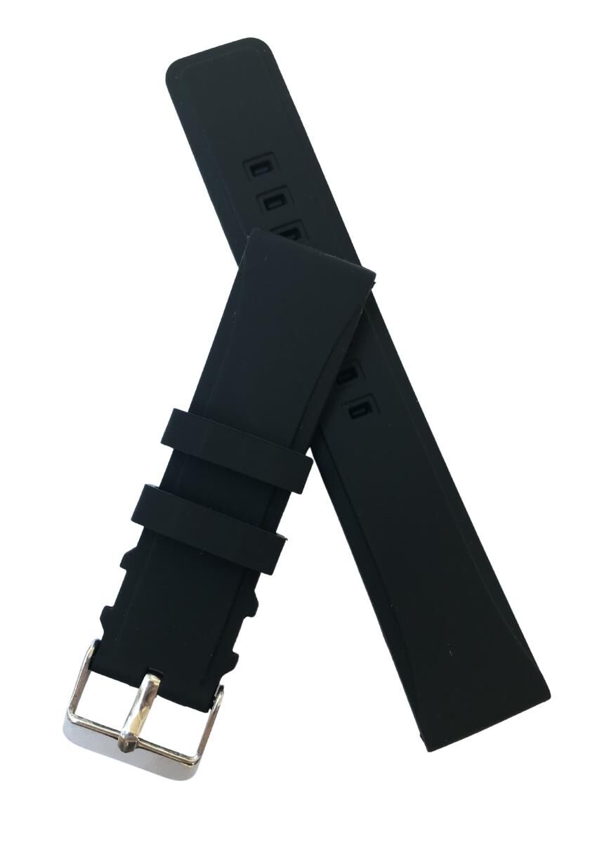 24mm Renkli Yüksek Kalite Silikon Saat Kordonu Kayışı Lacivert - 24mm