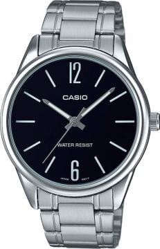 Casio MTP-V005D-1BUDF Siyah Kadranlı Gümüş Çelik Erkek Kol Saati