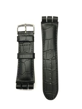 Swatch Yos Uyumlu Hakiki Deri Saat Kayışı Kordonu 24 mm