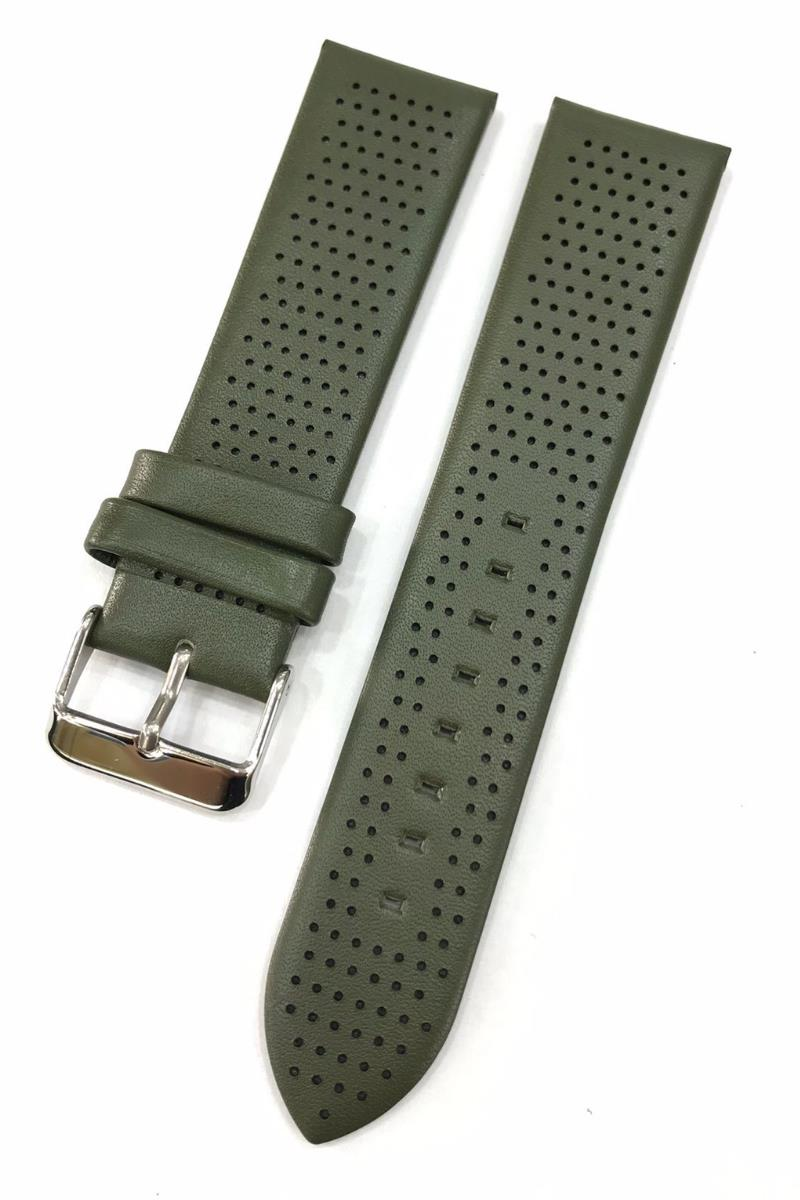 22 mm İnce Klasik Delikli Hakiki Deri Saat Kordonu - 5 Farklı Renk Seçeneği