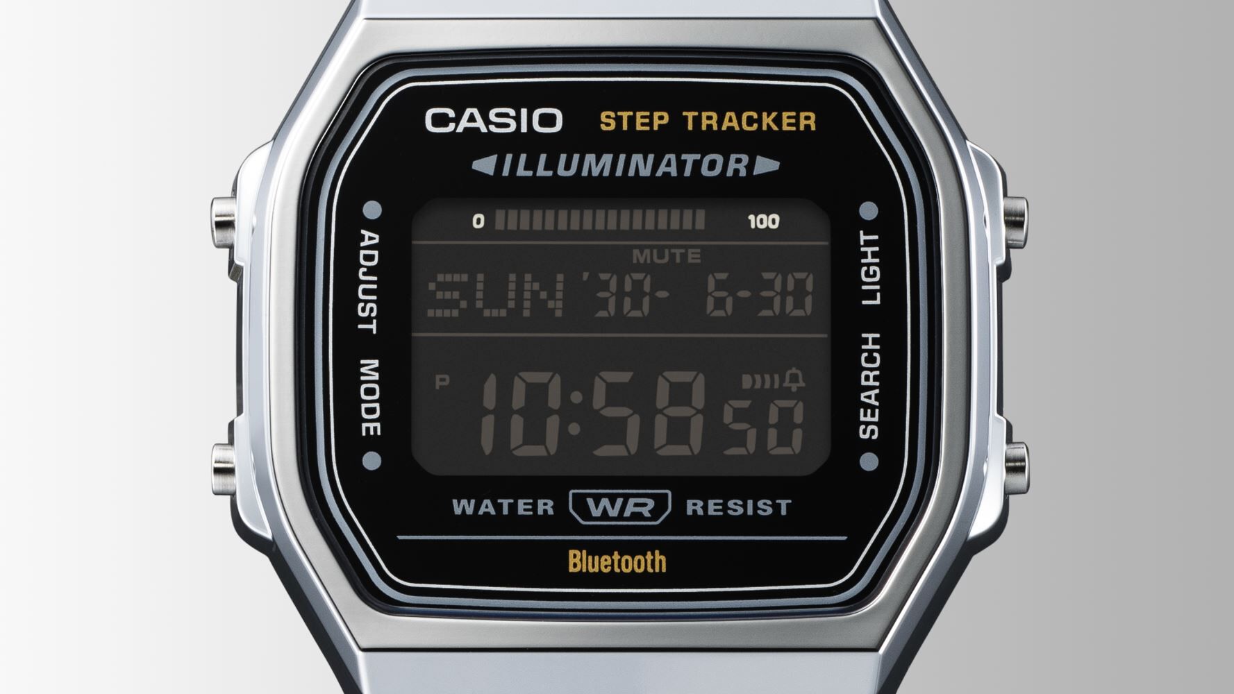 Casio ABL-100WE-1BDF Bluetooth Step Tracker Vintage Gümüş Çelik Unisex Kol Saati