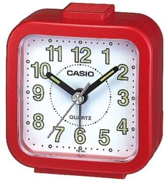 Casio Klasik TQ-141-4DF Kırmızı Alarmlı Masa Saati