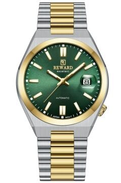 Reward RWA144322 Miyota 8200 Otomatik Yeşil Kadran Çift Renk Çelik Erkek Kol Saati