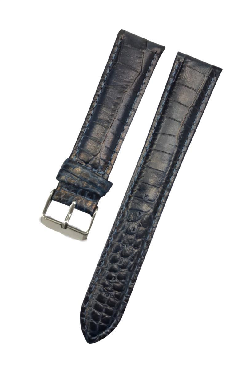 24 mm Hakiki Deri Saat Kordonu Yılan Derisi Görünümlü Bombeli