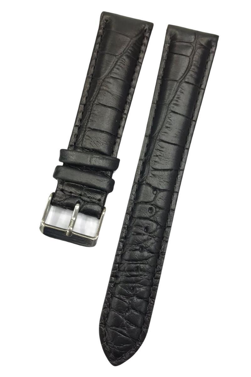 24 mm Hakiki Deri Saat Kordonu Yılan Derisi Görünümlü Bombeli