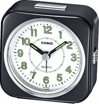 Casio Klasik TQ-143S-1DF Siyah Alarmlı Işıklı Masa Saati