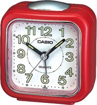 Casio Klasik TQ-142-4DF Kırmızı Alarmlı Işıklı Masa Saati