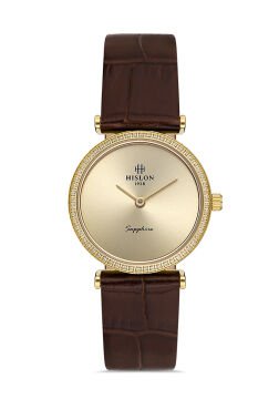 Hislon QL119G-08KG Kahverengi Kadın Kol Saati