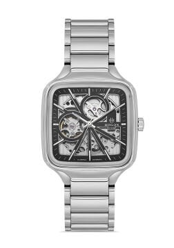 Hislon SD166S-04SS İskelet Tasarım Kare Otomatik Erkek Kol Saati