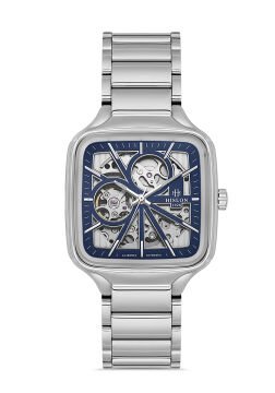 Hislon SD166S-11SS İskelet Tasarım Kare Otomatik Erkek Kol Saati