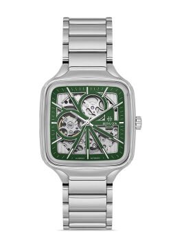 Hislon SD166S-15SS İskelet Tasarım Kare Otomatik Erkek Kol Saati