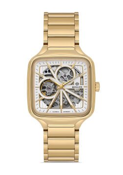 Hislon SD166G-02SG İskelet Tasarım Kare Otomatik Erkek Kol Saati