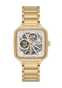 Hislon SD166G-02SG İskelet Tasarım Kare Otomatik Erkek Kol Saati