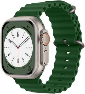 Apple Watch Ultra 42/44/45mm Uyumlu Okyanus Silikon Saat Kayışı