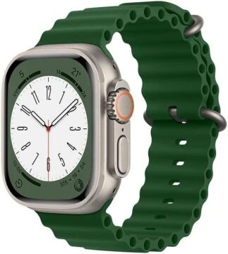 Apple Watch Ultra 42/44/45mm Uyumlu Okyanus Silikon Saat Kayışı