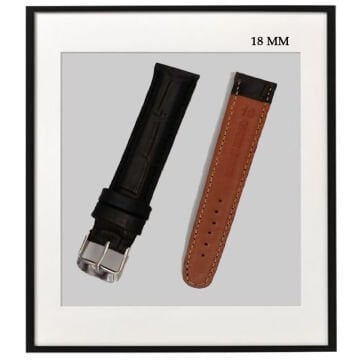 18 MM SİYAH DESENLİ DERİ KORDON