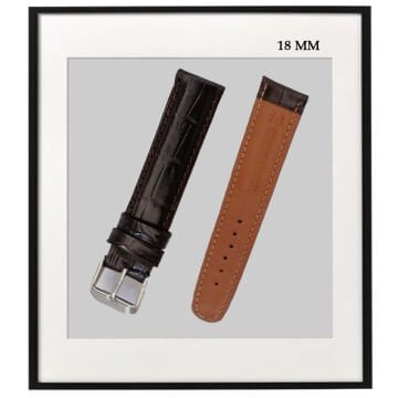 18 MM DESENLİ KAHVERENGİ DERİ KORDON