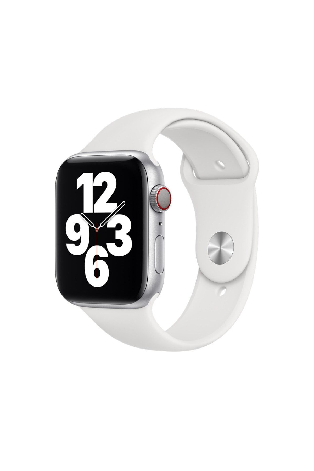 42/44 mm Apple Watch Uyumlu Kordon 3 4 5 Seri Silikon Kordon Kayış Beyaz