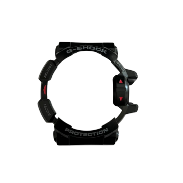 Casio G-Shock GBA-400 Parlak Siyah Orijinal Shock Lastiği Kasa Silikonu - Kırmızı Detaylı