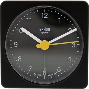 BRAUN BNC002BKBK ALARMLI MASA SAATİ SİYAH KARE