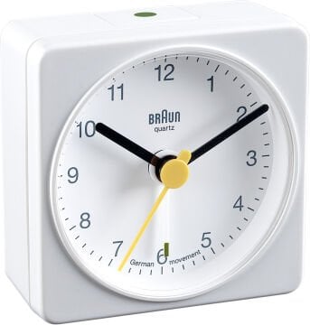 BRAUN BNC002WHWH ALARMLI MASA SAATİ BEYAZ KARE