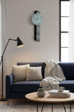 Regal Sarkaçlı Modern Tasarım Duvar Saati