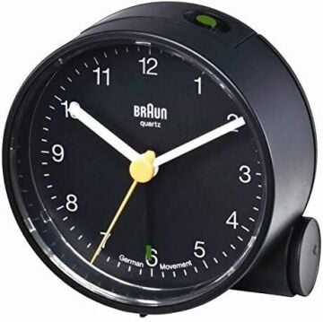 BRAUN BNC001BKBK ALARMLI MASA SAATİ SİYAH YUVARLAK