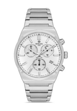 Hislon MS223S-02SS Masterwork Collection Safir Camlı Çelik Erkek Kol Saati