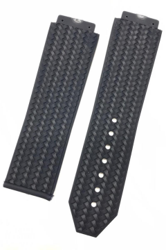 Hublot Big Bang Uyumlu Örgü Yüzeyli Lacivert Silikon Saat Kordonu