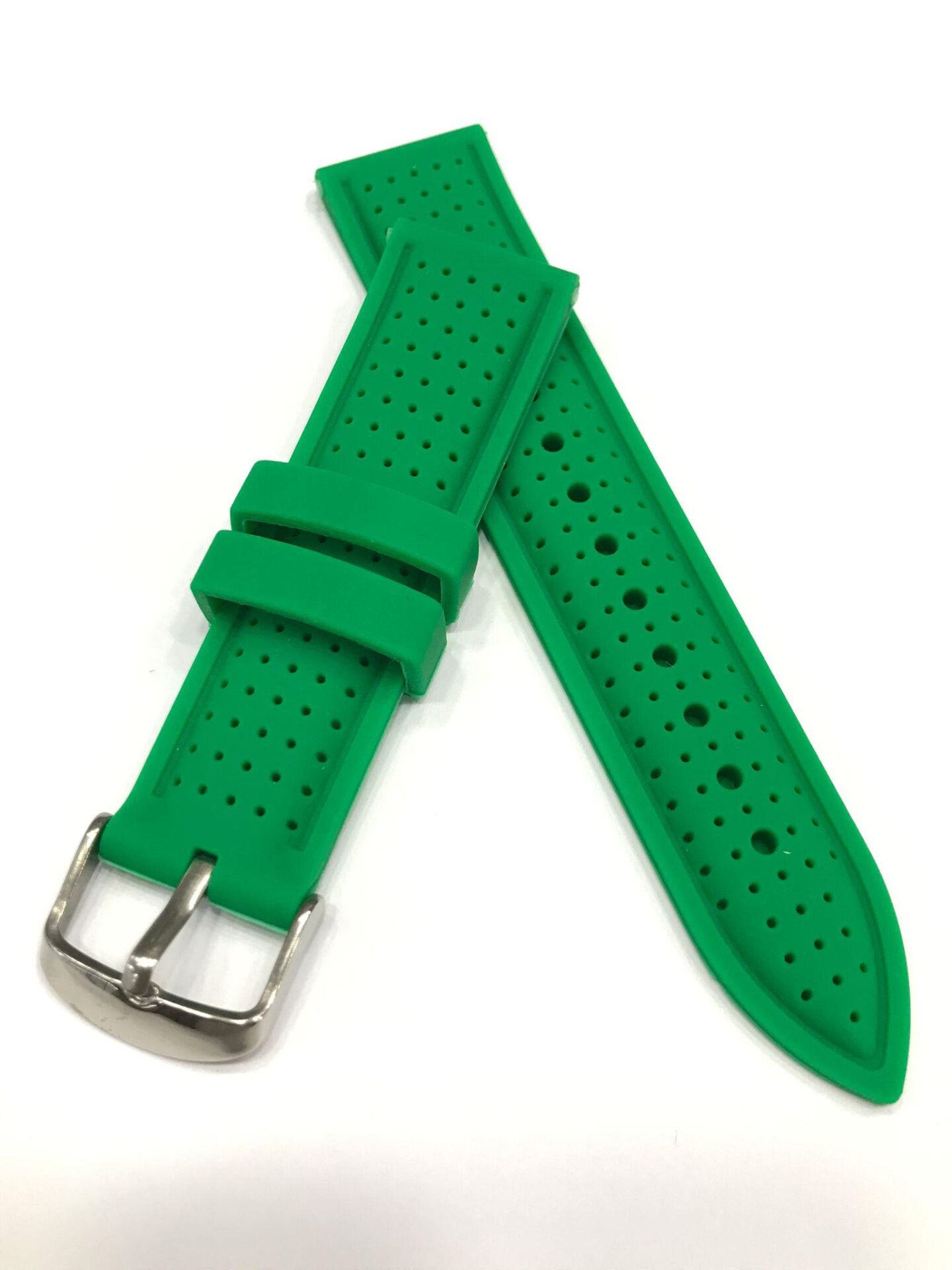 22mm Benekli Renkli Yüksek Kalite Silikon Saat Kordonu Kayışı