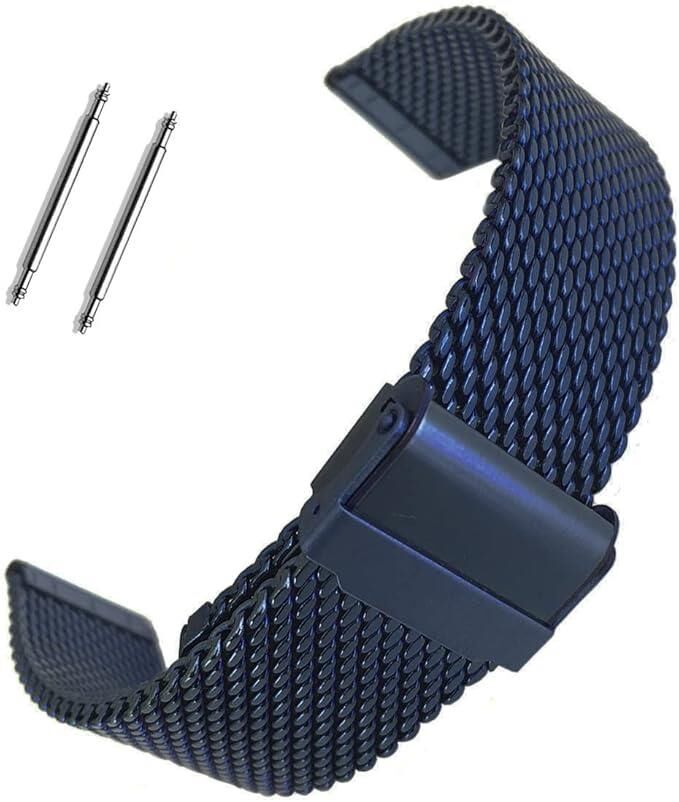 Yüksek Kalite Paslanmaz Çelik Hasır Örgü Hasır Çelik Saat Kordonu 22 mm