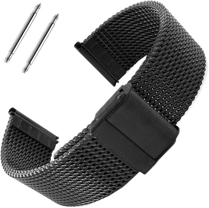 Yüksek Kalite Paslanmaz Çelik Hasır Örgü Hasır Çelik Saat Kordonu 22 mm Sarı