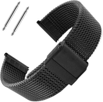 Yüksek Kalite Paslanmaz Çelik Hasır Örgü Hasır Çelik Saat Kordonu 24 mm