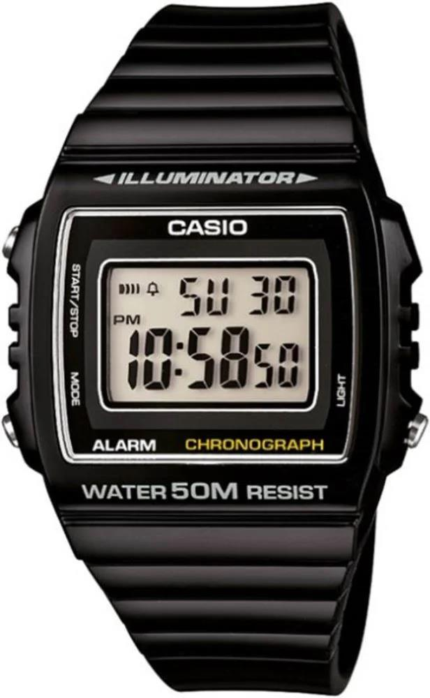 Casio W-215 Orijinal Silikon Siyah Saat Kordonu