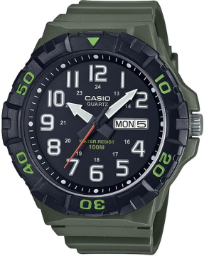 Casio MRW-210H-3AVDF Su Geçirmez Haki Yeşil Rakamlı Erkek Kol Saati