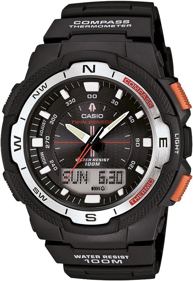 Casio SGW-500 Siyah Orijinal Silikon Saat Kordonu