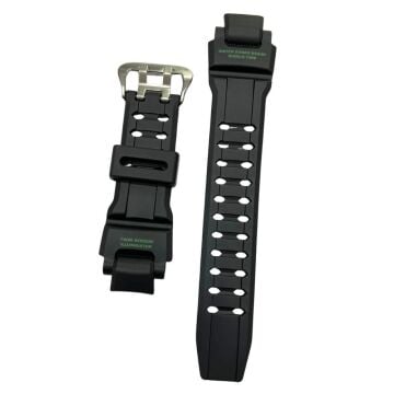 Casio G-Shock GA-1100 GA-1000 Siyah Orijinal Silikon Saat Kordonu - Yeşil Yazılı