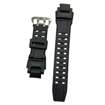 Casio G-Shock GA-1100 GA-1000 Siyah Orijinal Silikon Saat Kordonu - Yeşil Yazılı