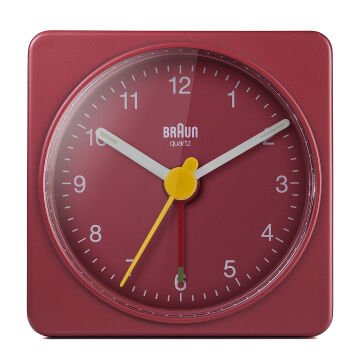 Braun BC02R Küçük Boy Kırmızı Klasik Alarmlı Masa Saati