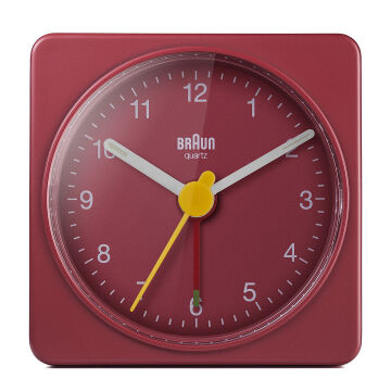 Braun BC02R Küçük Boy Kırmızı Klasik Alarmlı Masa Saati