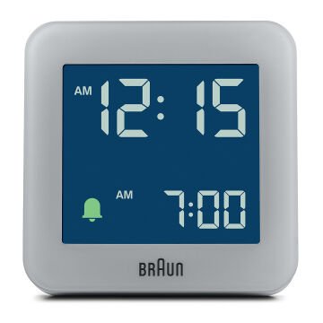 BRAUN BC09G GRİ DİJİTAL ALARMLI MASA SAATİ